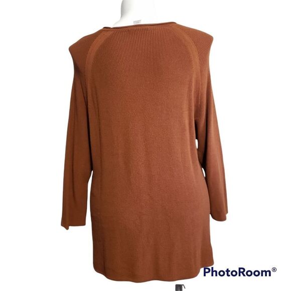 CJ Banks burnt orange / brown sweater - Picture 2 of 5